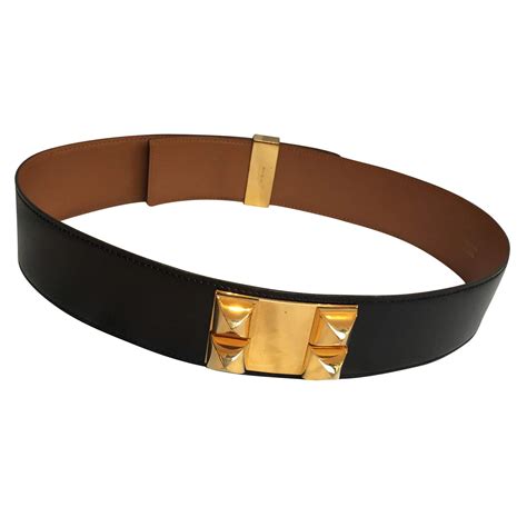 hermes belt womens black and gold